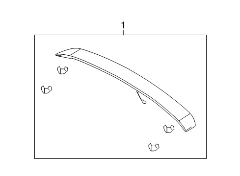 2008 Mercury Milan Rear Spoiler - Primed Diagram for 6E5Z-5444210-AA