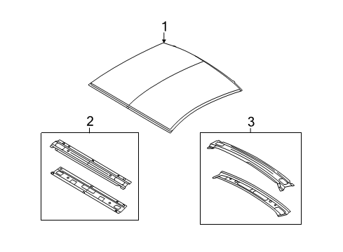 2014 Ford Mustang Roof & Components Diagram