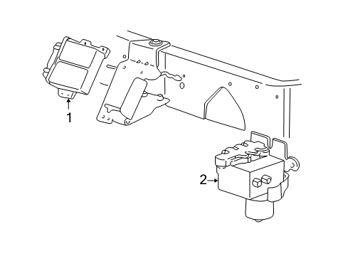 2001 Ford E-150 Econoline Club Wagon ABS Components, Electrical Diagram 2 - Thumbnail