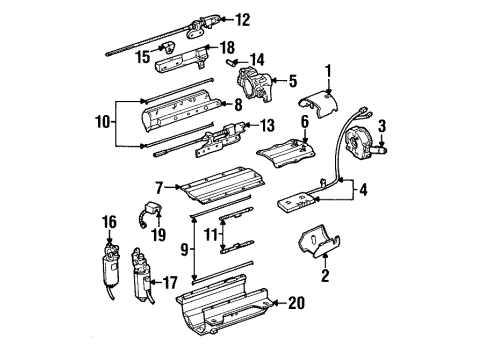 1997 Lincoln Mark VIII Motor Assembly Diagram for F7LZ-3D538-AA