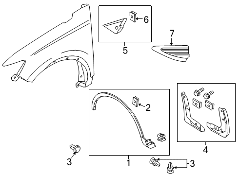 2020 Lincoln Nautilus MOULDING Diagram for FA1Z-16038-AA