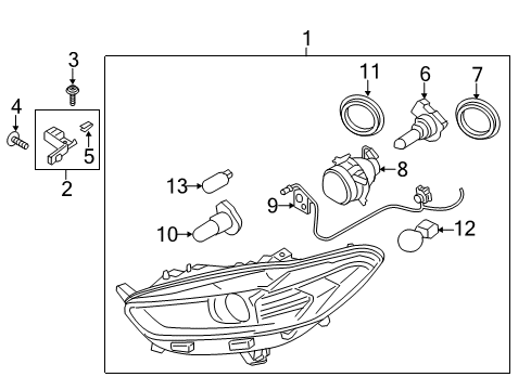 2014 Ford Fusion Headlamps Diagram