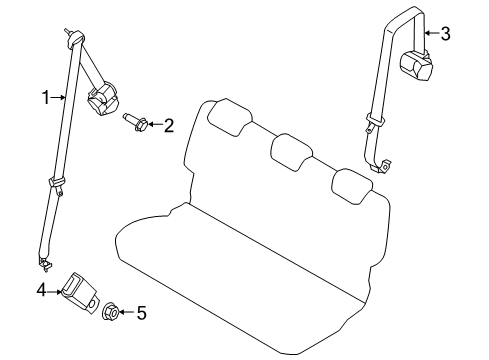 2016 Ford Transit Connect Second Row Seat Belts Diagram