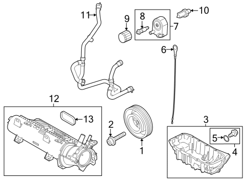 2022 Ford Bronco Sport Engine Parts & Mounts, Timing, Lubrication System Diagram 1 - Thumbnail