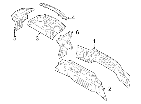 2024 Ford Mustang Rear Body Diagram