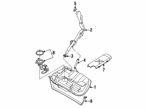 1999 Mercury Mystique Fuel Supply Diagram