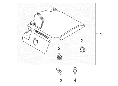 2014 Lincoln MKT Engine Appearance Cover Diagram 1 - Thumbnail