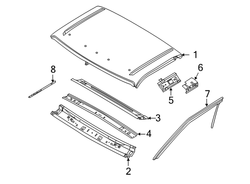 2008 Ford F-350 Super Duty Roof & Components Diagram 2 - Thumbnail