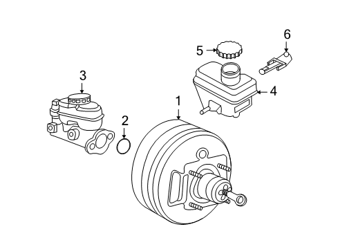 2005 Ford Escape Kit - Brake Booster Repair Diagram for 5L8Z-2002-BA