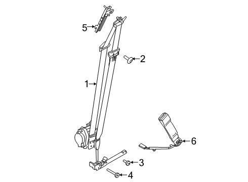 2021 Ford Escape Front Seat Belts Diagram