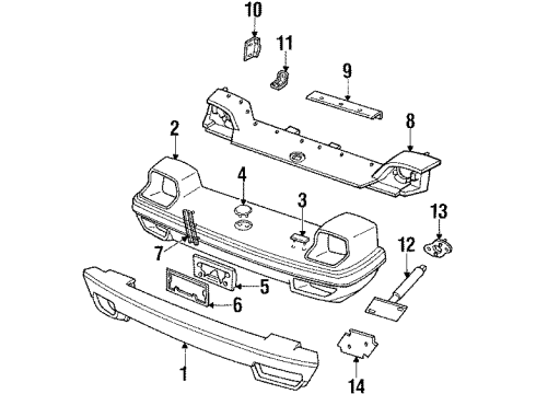 1985 Ford EXP Decal Diagram for E2GZ-8A223-B