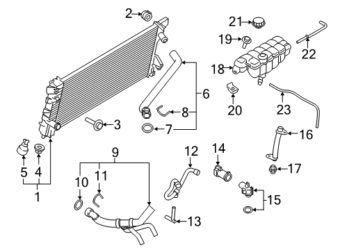 2019 Ford F-150 Hose - Radiator Diagram for FL3Z-8286-C