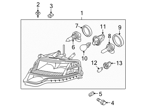 2008 Ford Taurus X Headlamps Diagram