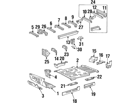 1996 Ford Windstar Bracket Diagram for F58Z5775B