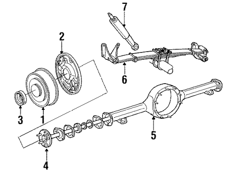 1985 Ford E-350 Econoline Rear Brakes Diagram