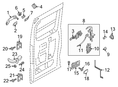 2018 Ford Transit-350 Side Door Diagram 1 - Thumbnail