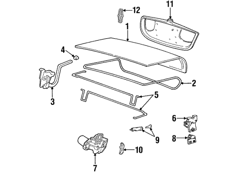 1999 Lincoln Town Car Housing Diagram for XW1Z-17B390-BA