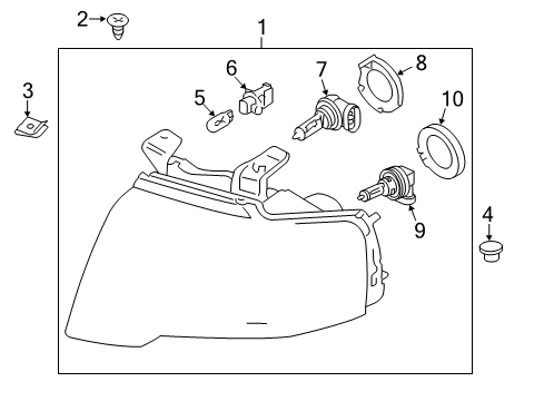 2017 Ford Expedition Headlamp Assembly Diagram for FL1Z-13008-K