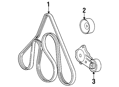 1994 Lincoln Town Car Belts & Pulleys Diagram