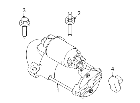 2016 Ford Police Interceptor Sedan Starter Motor Assembly Diagram for 8G1Z-11V002-BRM1