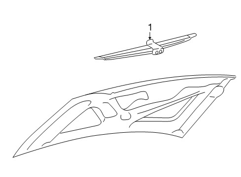 2003 Ford Thunderbird Exterior Trim - Trunk Lid Diagram