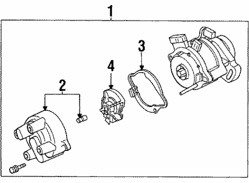 1996 Ford Aspire Kit Diagram for F4BZ12259A