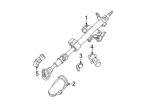 2001 Ford Escape Lock Assembly - Steering And Ignition Diagram for YL8Z-3B767-EA