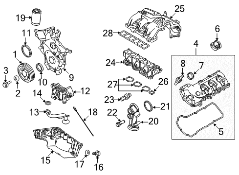 2008 Ford Taurus X Bolt Diagram for 7T4Z-6894-B