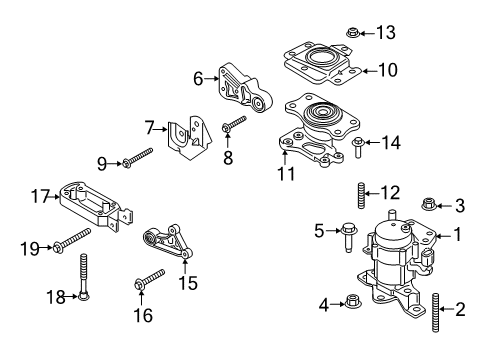 2017 Ford Fusion Engine & Trans Mounting Diagram 5 - Thumbnail