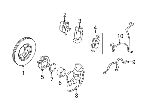 2006 Mercury Milan Front Brakes Diagram