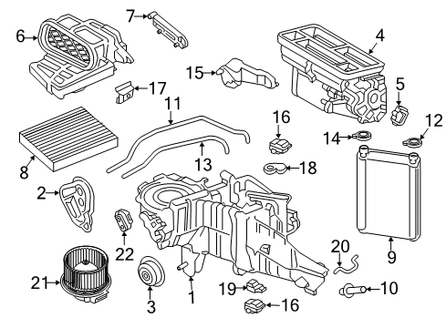 2017 Ford F-250 Super Duty Blower Motor & Fan, Air Condition Diagram 3 - Thumbnail