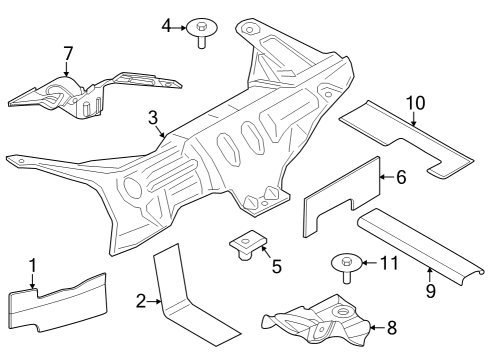 2020 Ford F-150 Heat Shields Diagram 2 - Thumbnail