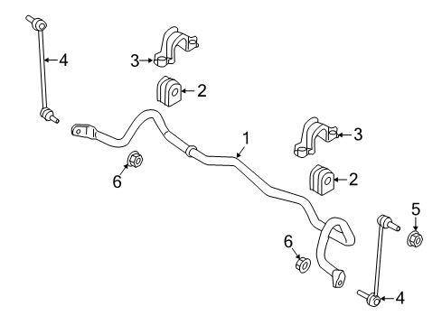 2017 Lincoln MKX Stabilizer Bar & Components - Front Diagram