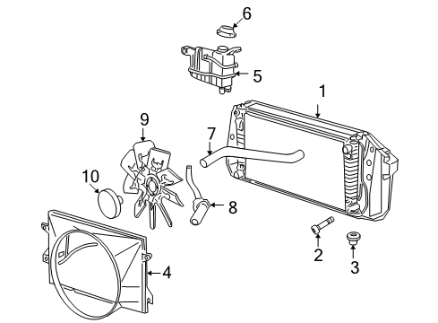 2005 Ford F-150 Radiator & Components, Cooling Fan Diagram