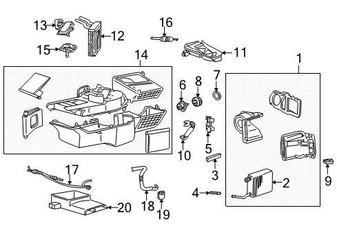 2009 Ford Crown Victoria Blower Motor & Fan, Air Condition Diagram