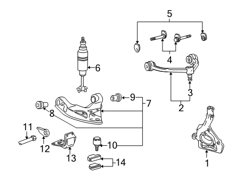 2005 Ford Explorer Sport Trac Front Suspension, Stabilizer Bar, Torsion Bar Diagram 2 - Thumbnail