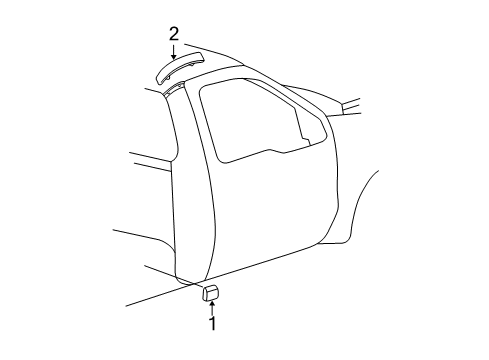 1999 Ford F-250 Super Duty Moulding - Roof Side Trim Diagram for 1C3Z-2851729-AAPTM