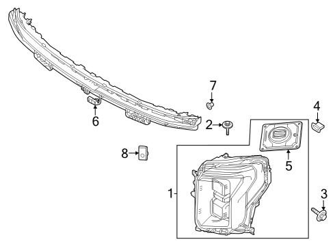 2023 Ford F-150 Lightning Headlamp Components Diagram