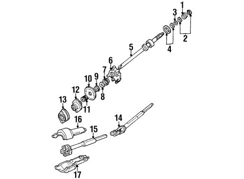 1994 Lincoln Town Car Shaft & Internal Components Diagram