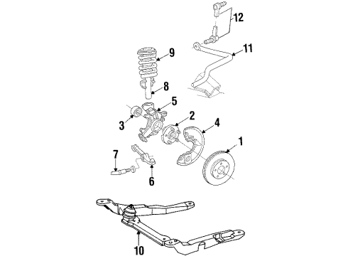 1988 Mercury Sable Front Brakes Diagram