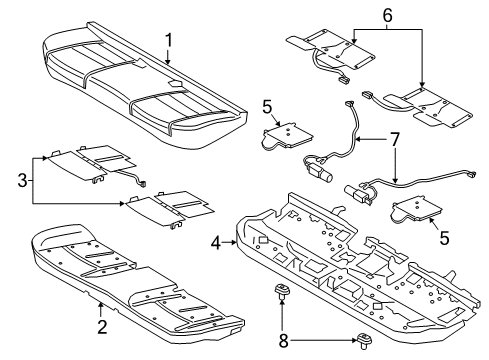 2017 Lincoln Continental Rear Seat Components Diagram 2 - Thumbnail