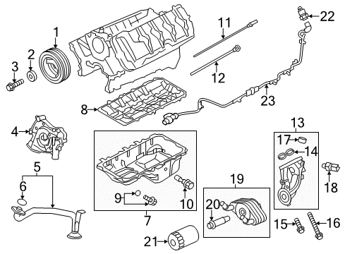 2014 Ford F-150 Engine Parts & Mounts, Timing, Lubrication System Diagram 7 - Thumbnail