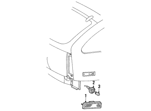 1994 Mercury Sable Rear Lamps - Side Marker Lamps Diagram