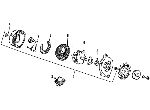 2003 Mercury Sable Alternator Diagram 1 - Thumbnail