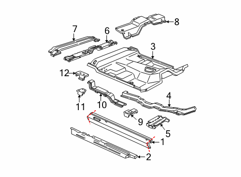 2005 Ford Ranger Rocker, Floor Diagram 2 - Thumbnail