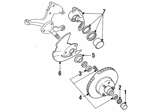 1986 Lincoln Continental Front Brakes Diagram