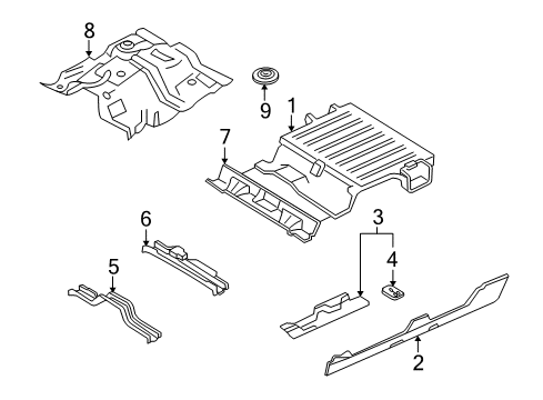 2008 Ford Explorer Sport Trac Reinforcement Diagram for 7A2Z-78111C32-A