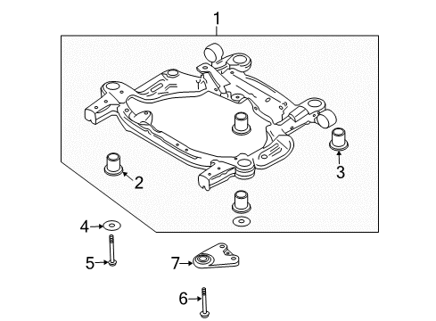 2005 Mercury Montego Suspension Mounting - Front Diagram