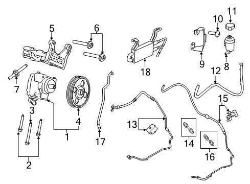 2016 Ford Transit-350 P/S Pump & Hoses, Steering Gear & Linkage Diagram 3 - Thumbnail