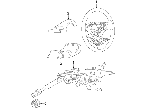 2011 Mercury Milan Steering Column & Wheel, Steering Gear & Linkage Diagram 2 - Thumbnail